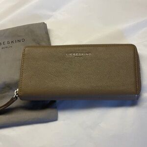 Liebeskind Zip Wallet Clutch Leather Brown